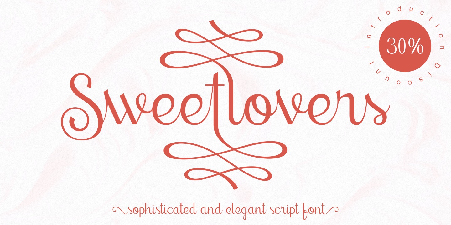 Beispiel einer Sweetlovers Regular-Schriftart